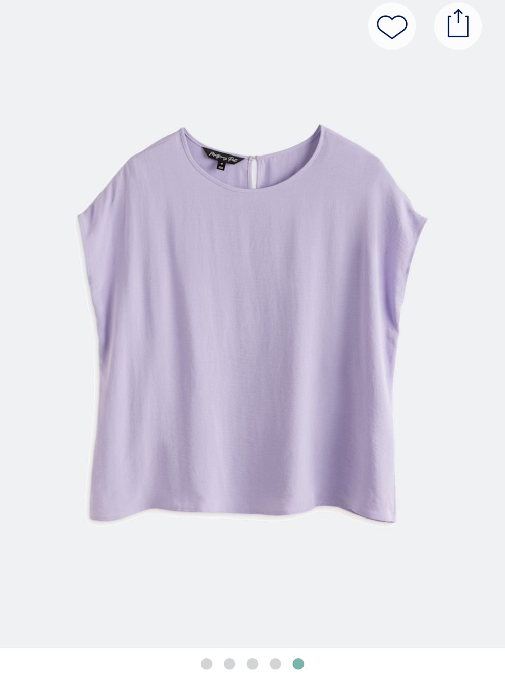 Relaxed Cap Sleeve Tee in Light Lavender